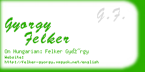 gyorgy felker business card